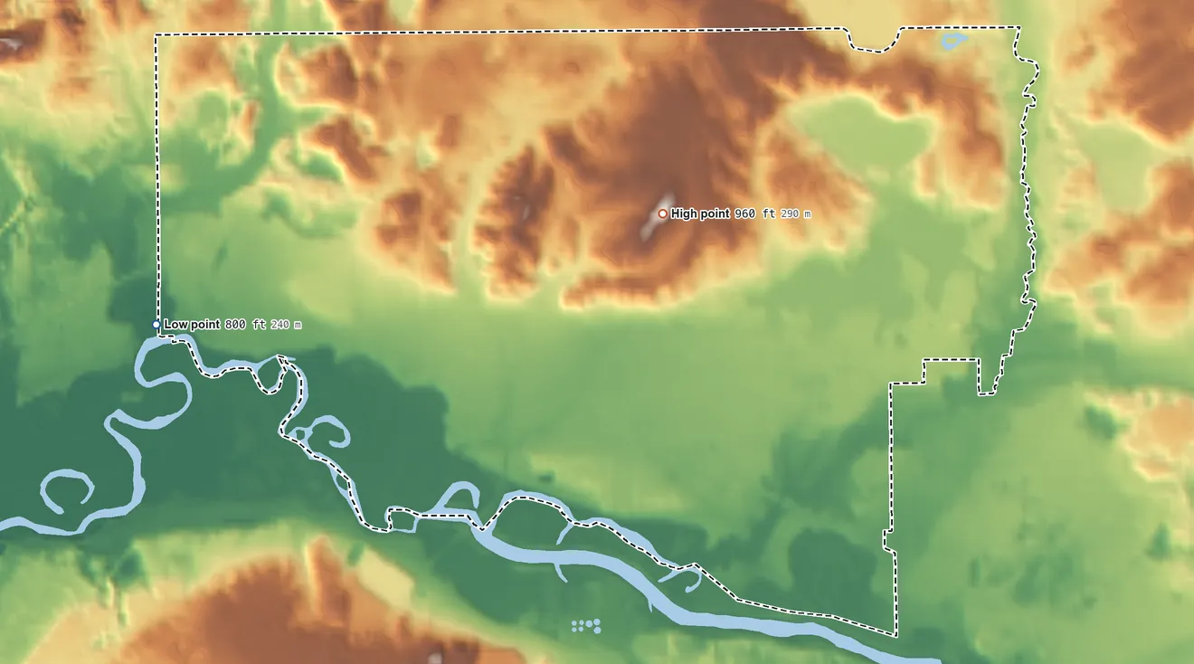 Topographic elevation map of Level Park-Oak Park, Michigan, shaded from 800 ft on the west side to 960 ft on the northeast side