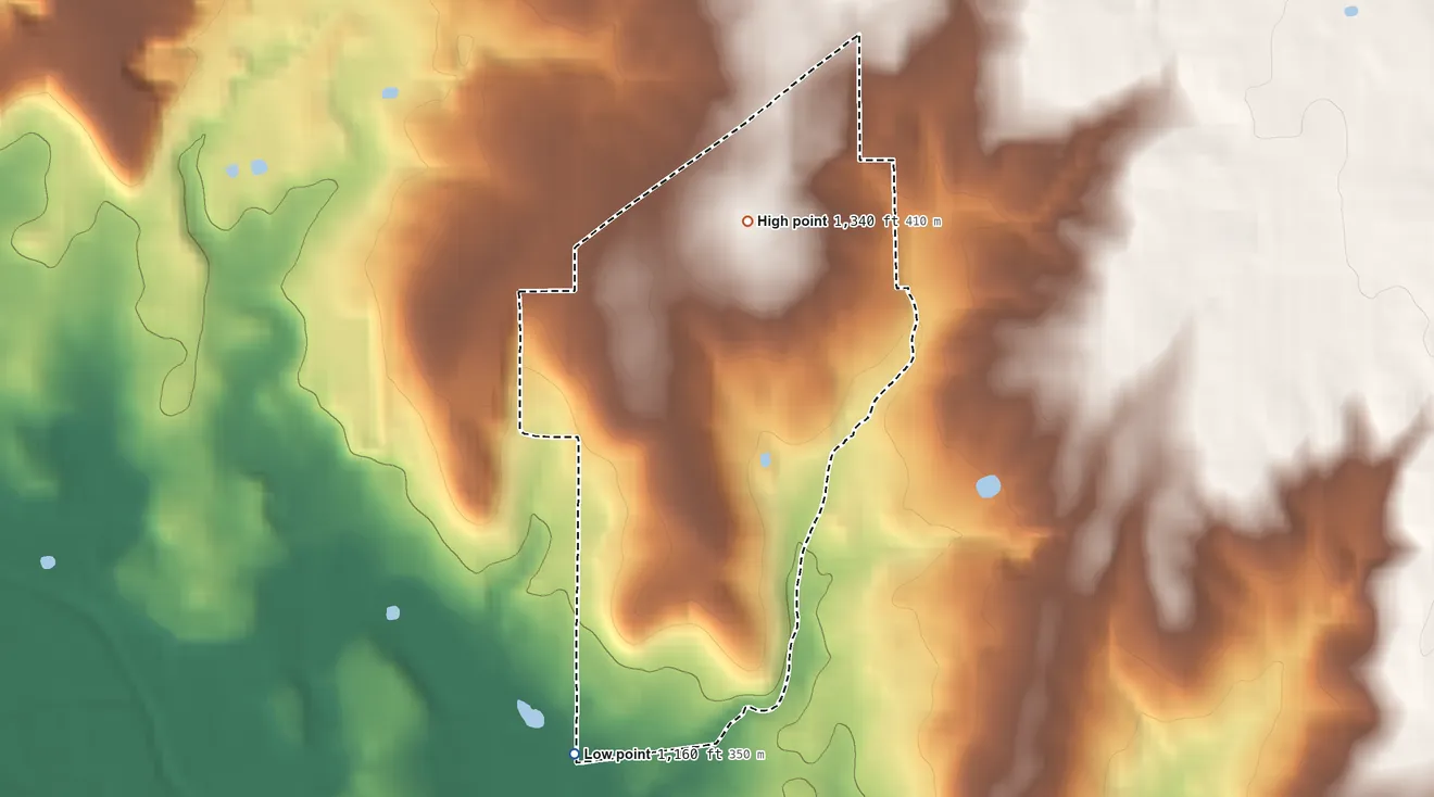 Topographic elevation map of Lincoln Heights, Richland County, Ohio, shaded from 1,160 ft on the southwest side to 1,340 ft on the north side
