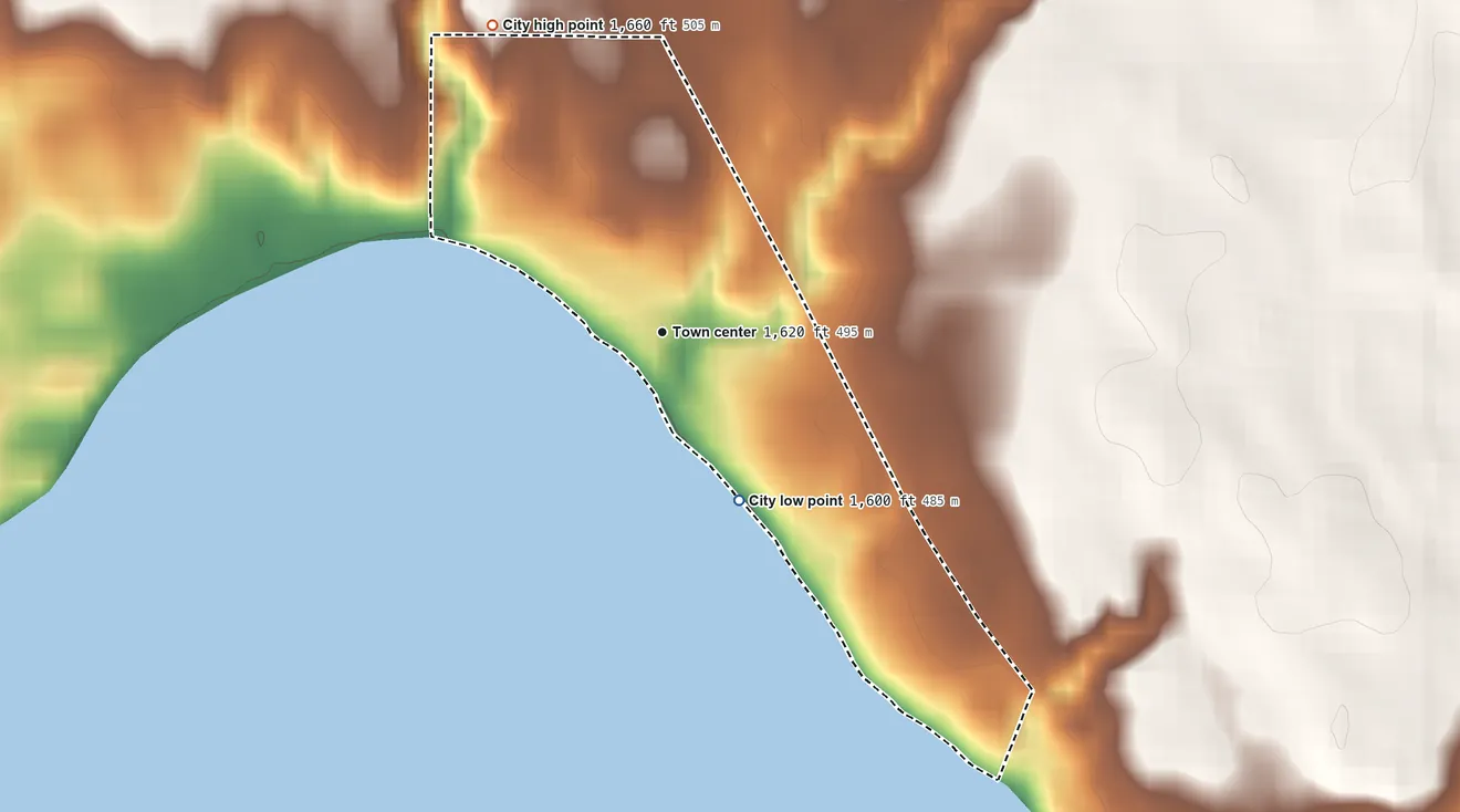 Topographic elevation map of Brant Lake, South Dakota, shaded from 1,600 ft on the southeast side to 1,660 ft on the northwest side